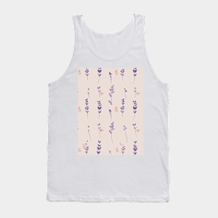 Floral Pattern Minimalistic: Contemporary Blossom Art Tank Top